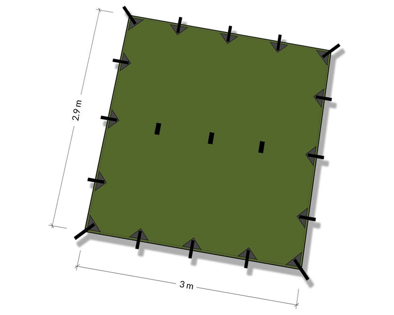 DD Hammocks Superlight Tarp (Olive Green) - Image 2